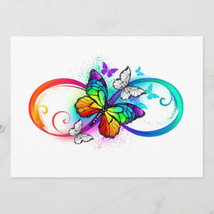 Bright infinity with rainbow butterfly menu
