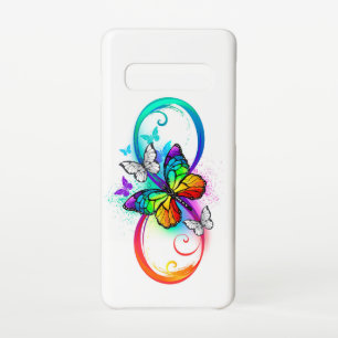 Bright infinity with rainbow butterfly samsung galaxy case