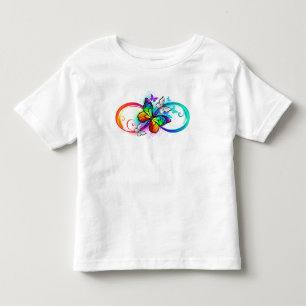 Bright infinity with rainbow butterfly toddler t-shirt