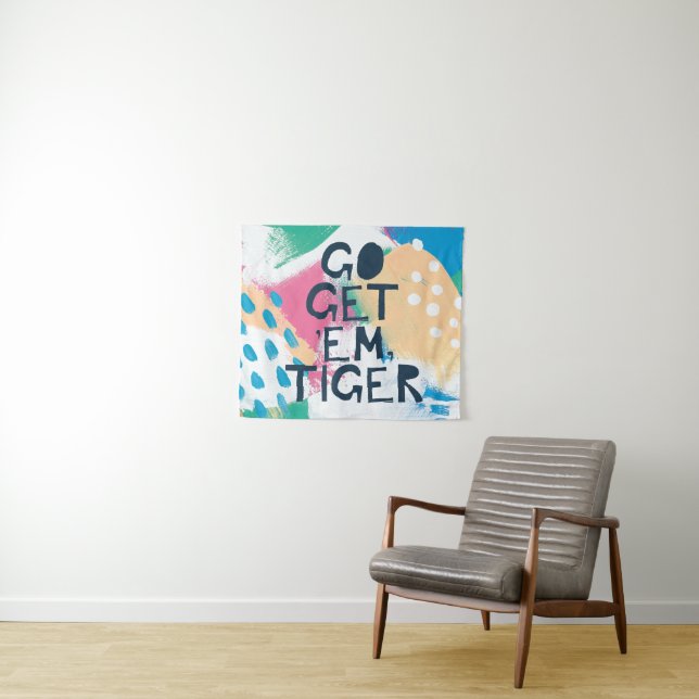 Bright Inspiration II | Go Get 'Em Tiger Tapestry (In Situ (Horizontal))