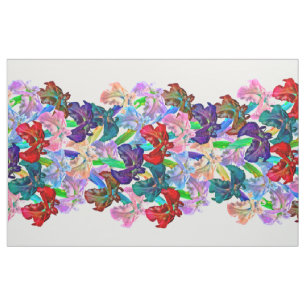 Bright Iris Large Panel Fabric