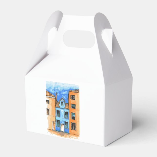 Bright Italian streets under the Mediterranean sun Favor Box (Front Side)