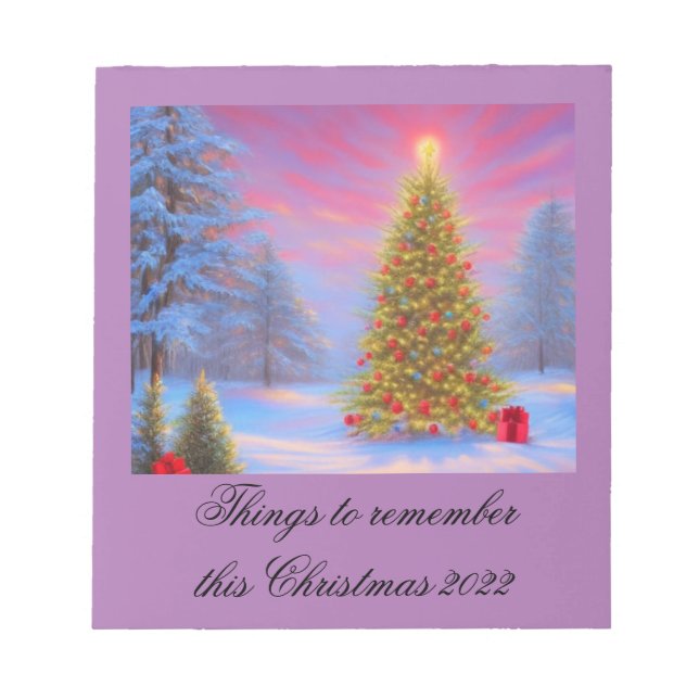 Bright, joyful Christmas morning design remember  Notepad (Front)