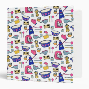 Bright Kitchen Utensils Chef Cake Baker Binder