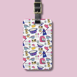 Bright Kitchen Utensils Chef Cake Baker Luggage Tag