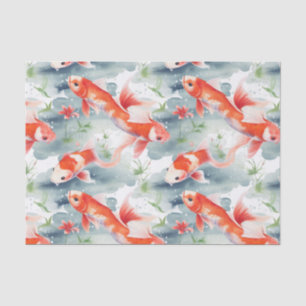 Bright Koi Fish Garden Bathroom Decoupage Tissue Paper