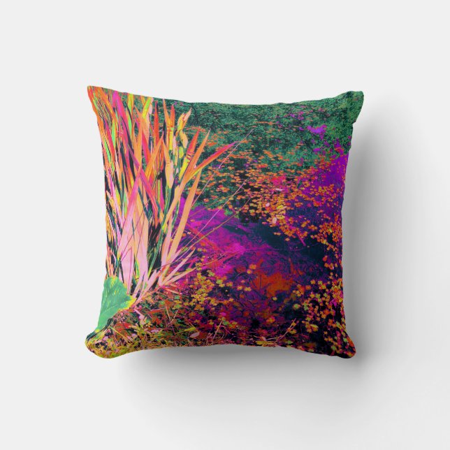 Bright Landscape Throw Pillow (Front)