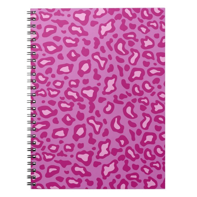 Bright Lavender Leopard Notebook (Front)