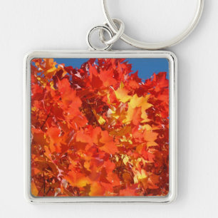 Bright Leaves Keychains Autumn Orange
