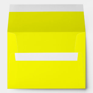 Bright Lemon Yellow 5x7 A7 Inside Colour Envelope