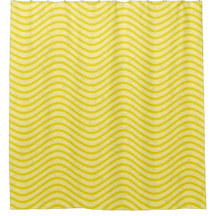 Bright Lemon Yellow Wavy Lines