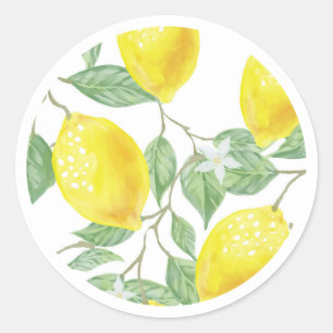 Bright Lemons and Leaves Stickers