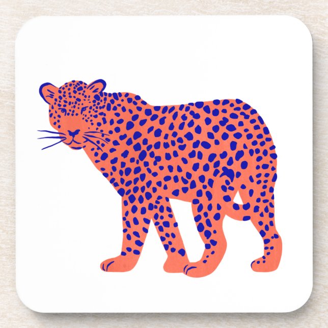 Bright Leopard Coaster (Front)