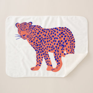 Bright Leopard Sherpa Blanket