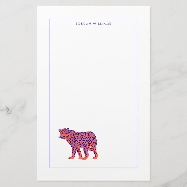 Bright Leopard Stationery (Front)