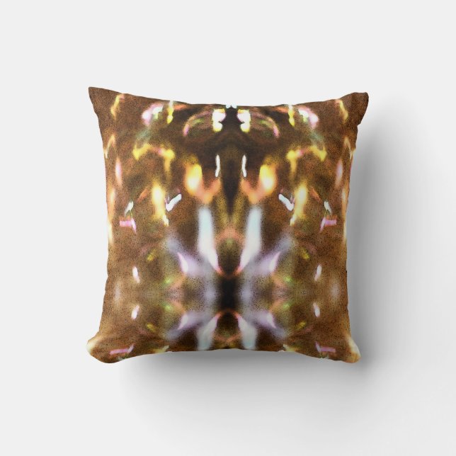 Bright Lights Bubbles Throw Pillow (Front)