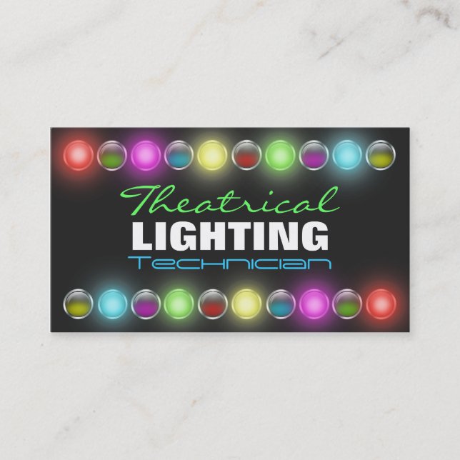 Bright Lights Theatrical Lighting Business Cards (Front)