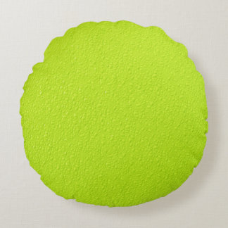 Bright Lime Green Neon Trendy Colours Round Pillow
