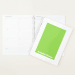 Bright Lime Green Planner<br><div class="desc">This bright lime green solid colour is a classic and timeless design. Simple basic colours to show off your name, address and other business or personal details. A colour block design is always in style. Make your message stand out with this plain minimalist yet colourful bold design. Customize and change...</div>
