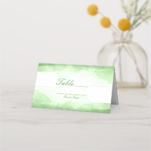 Bright Lime Green Watercolor Table Number Seating Place Card