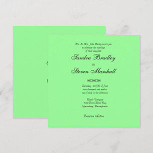Bright Lime Wedding Invitation