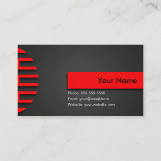 Bright Lines Business Card - Red