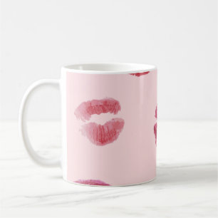 Bright Lips Imprints Valentine Pattern Coffee Mug