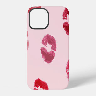 Bright Lips Imprints Valentine Pattern iPhone 12 Case
