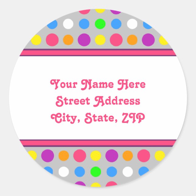 Bright Little Dots Address Labels (Front)