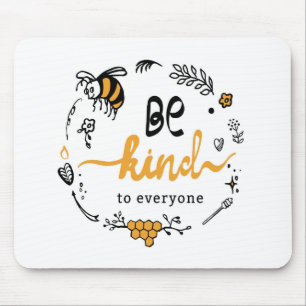 Bright logo with kind bee mouse pad