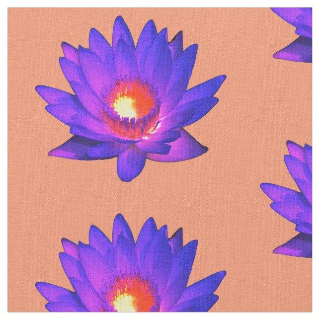 Bright Lotus Flower Fabric (Close Up)