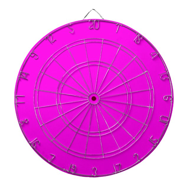 Bright Magenta Solid Colour Dartboard (Front)