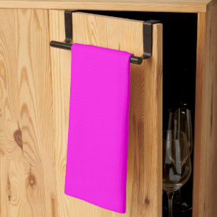 Bright Magenta Solid Colour Kitchen Towel