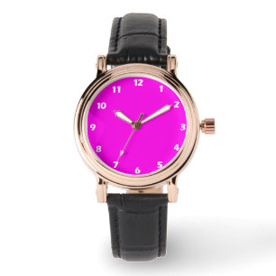 Bright Magenta Solid Colour Watch