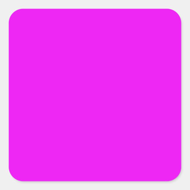 Bright Magenta Square Sticker (Front)
