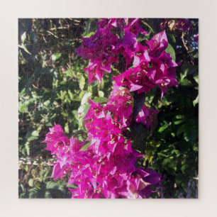Bright magenta tropical flowers jigsaw puzzle