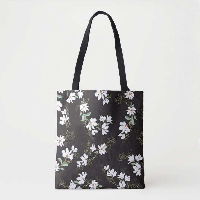 Bright Magnolia Seamless Pattern Tote Bag (Front)