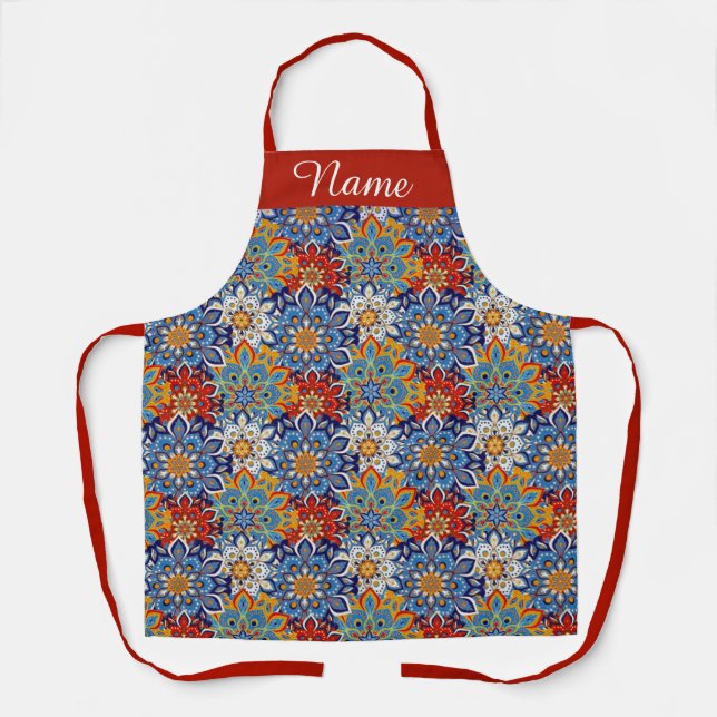 bright mandala personalized apron (Front)
