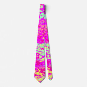 Bright Marbleized Colours Abstract Design on Tie