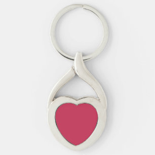 Bright maroon (solid colour) keychain