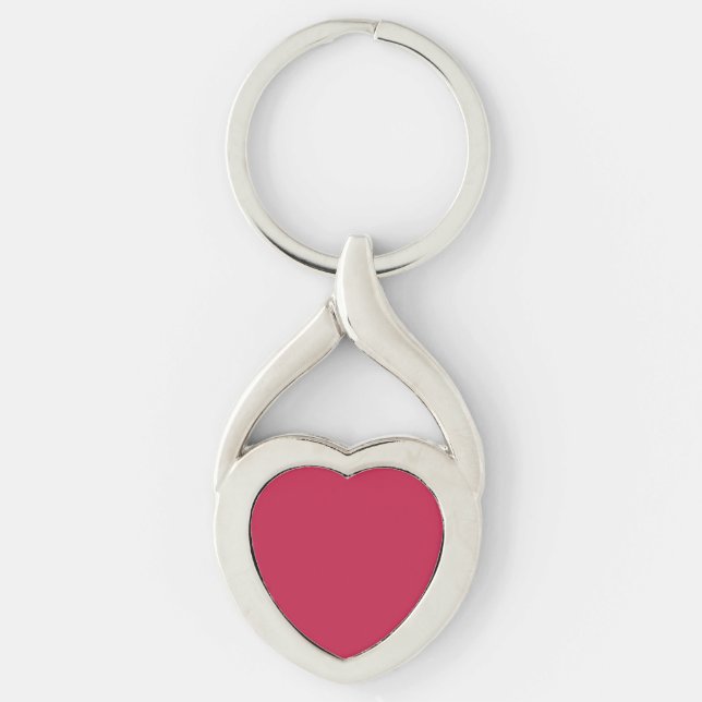 Bright maroon (solid colour)  keychain (Front)
