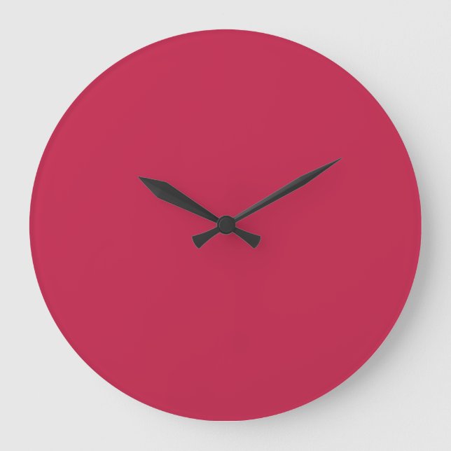 Bright maroon (solid colour)  large clock (Front)