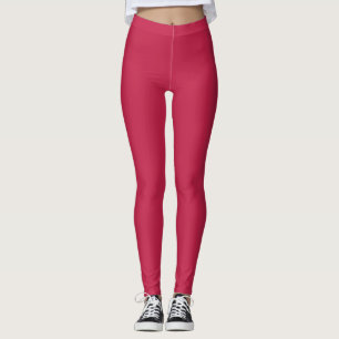 Bright maroon (solid colour) leggings