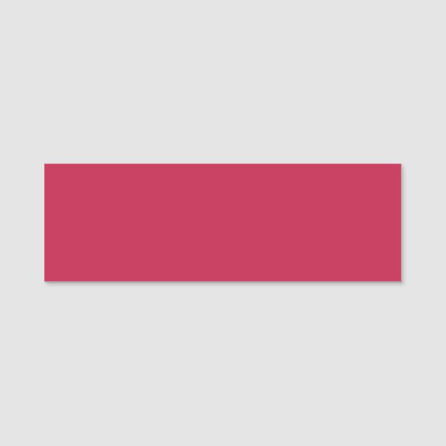 Bright maroon (solid colour)  name tag (Front)