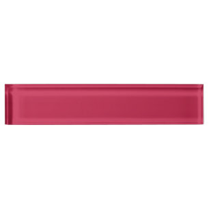 Bright maroon (solid colour)  nameplate