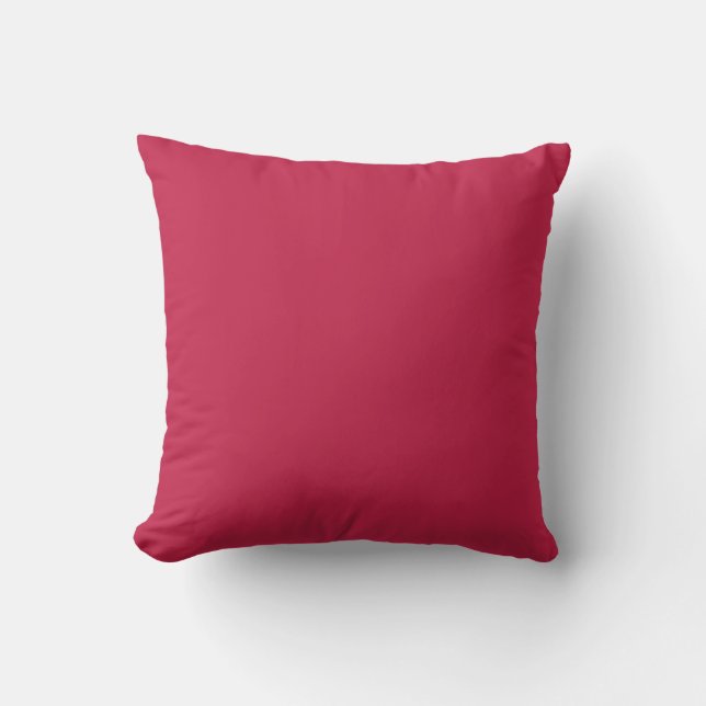 Bright maroon (solid colour)  throw pillow (Front)