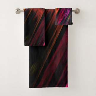 Bright matching abstract  bath towel set