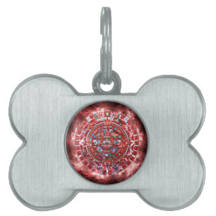 Bright Mayan Calender Pet ID Tag