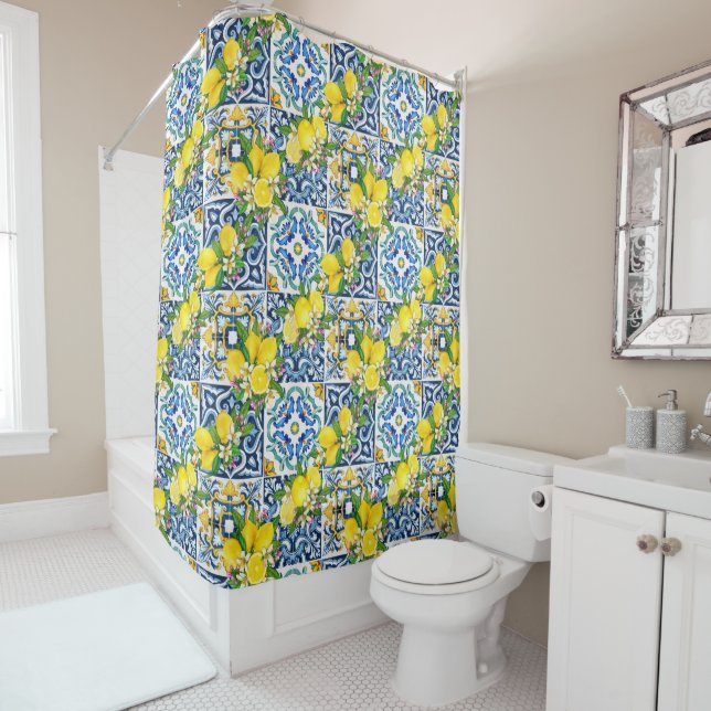 Bright Mediterranean Sicilian Tiles Citrus Lemons  (In Situ)