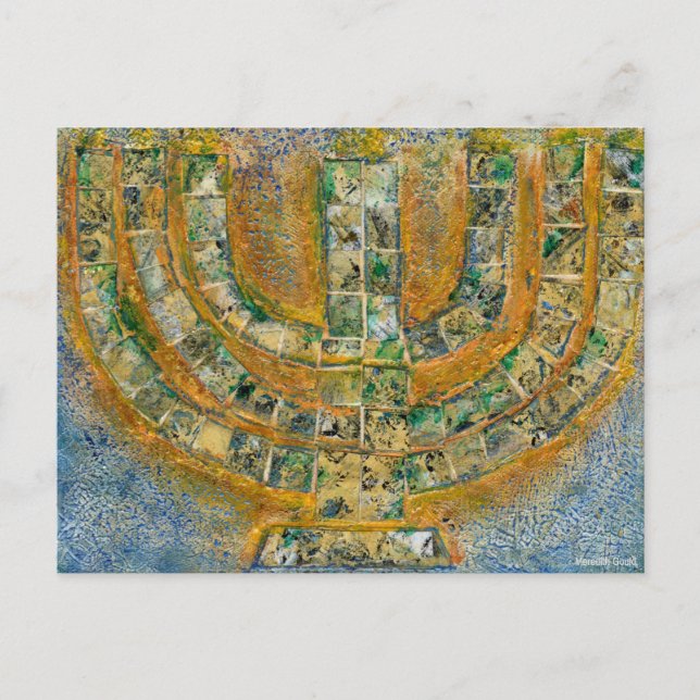 Bright Menorah Postcard (Front)